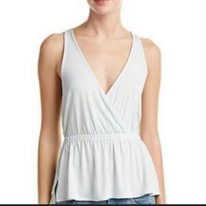 Free people we the free sky blue heat wave peplum tank